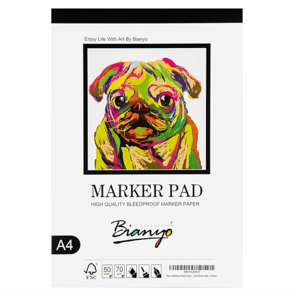 Bleedproof Marker Paper Pad - White